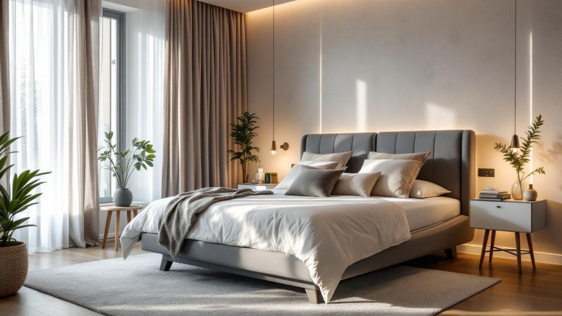 cama matrimonio con cojines
